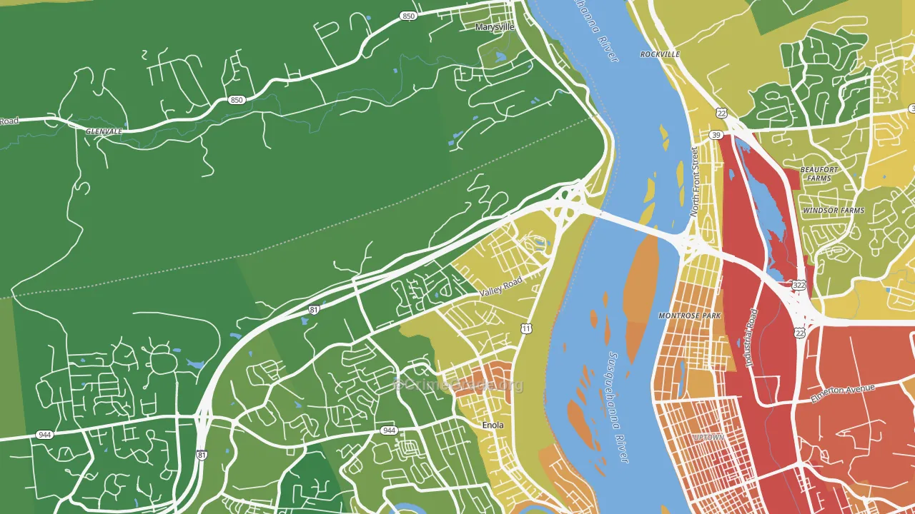 Summerdale, PA Map of Vandalism Rates