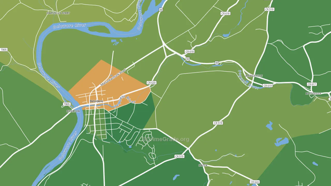 Summerfield, NJ Map of Vandalism Rates