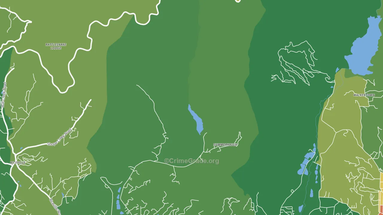 Summerhaven, NC Map of Vandalism Rates