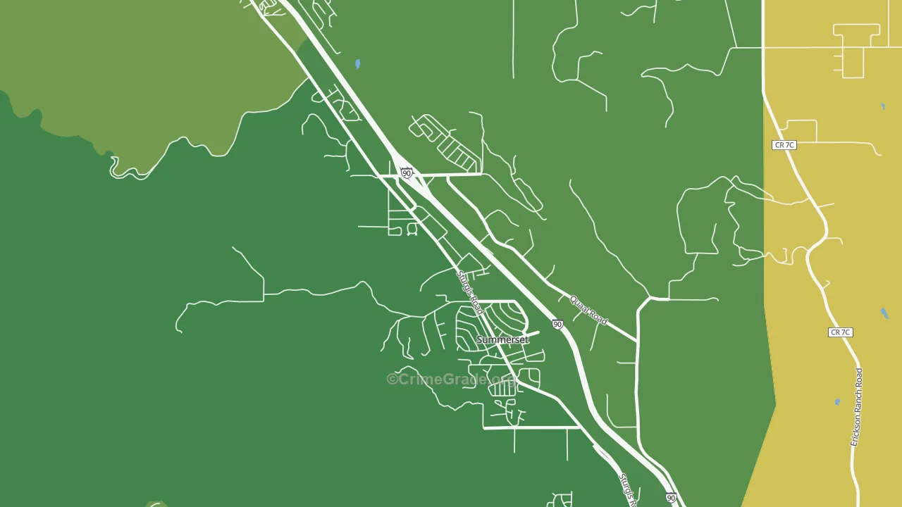 Summerset, SD Map of Vandalism Rates