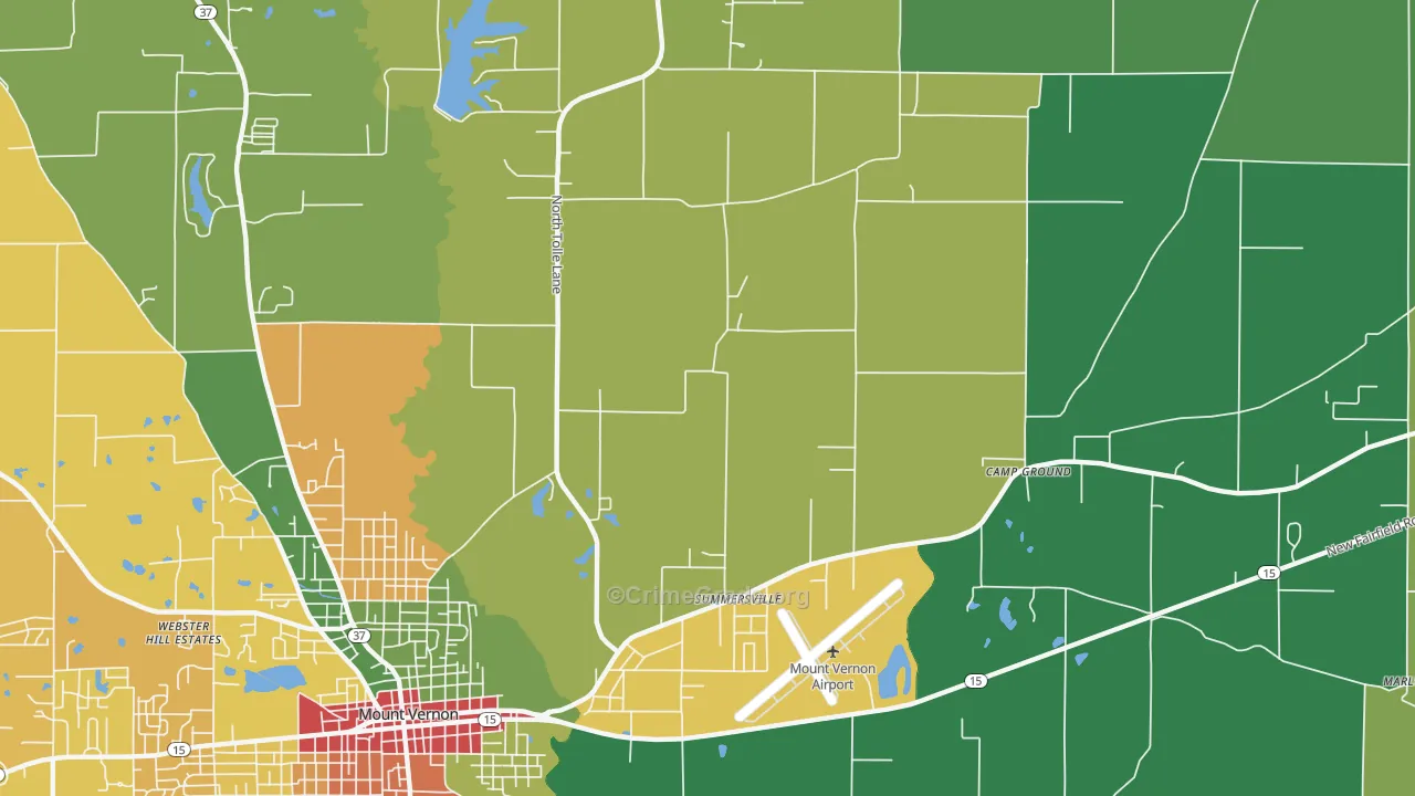 Summersville, IL Map of Vandalism Rates