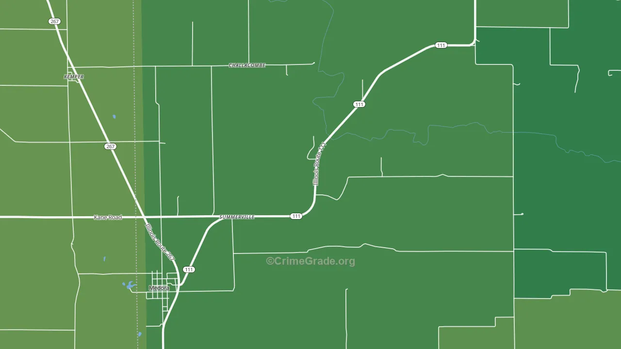 Summerville, IL Map of Vandalism Rates