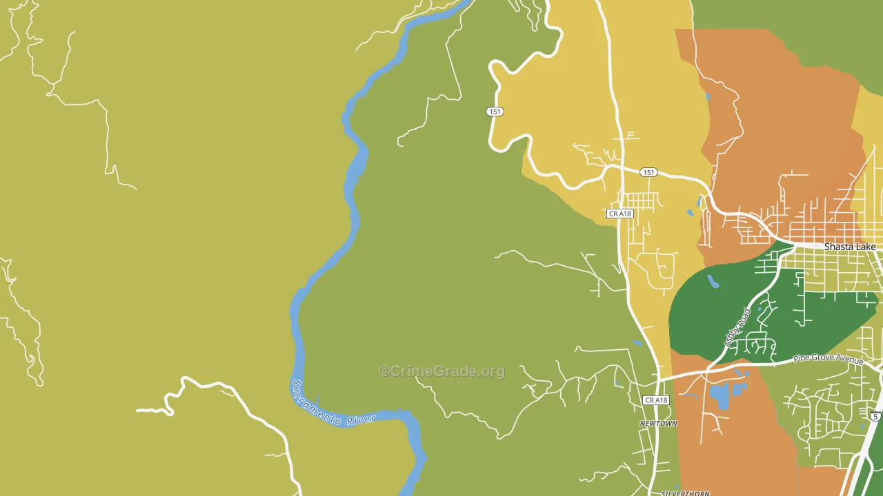 Summit City, CA Map of Vandalism Rates