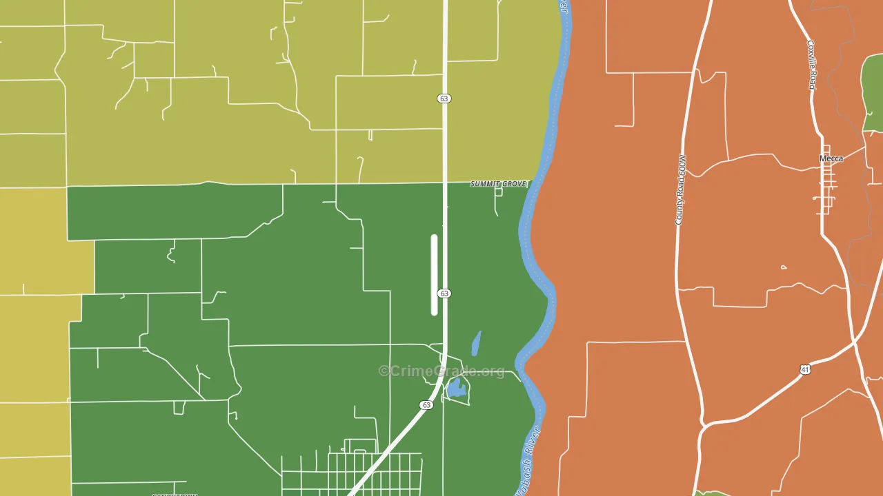 Summit Grove, IN Map of Vandalism Rates