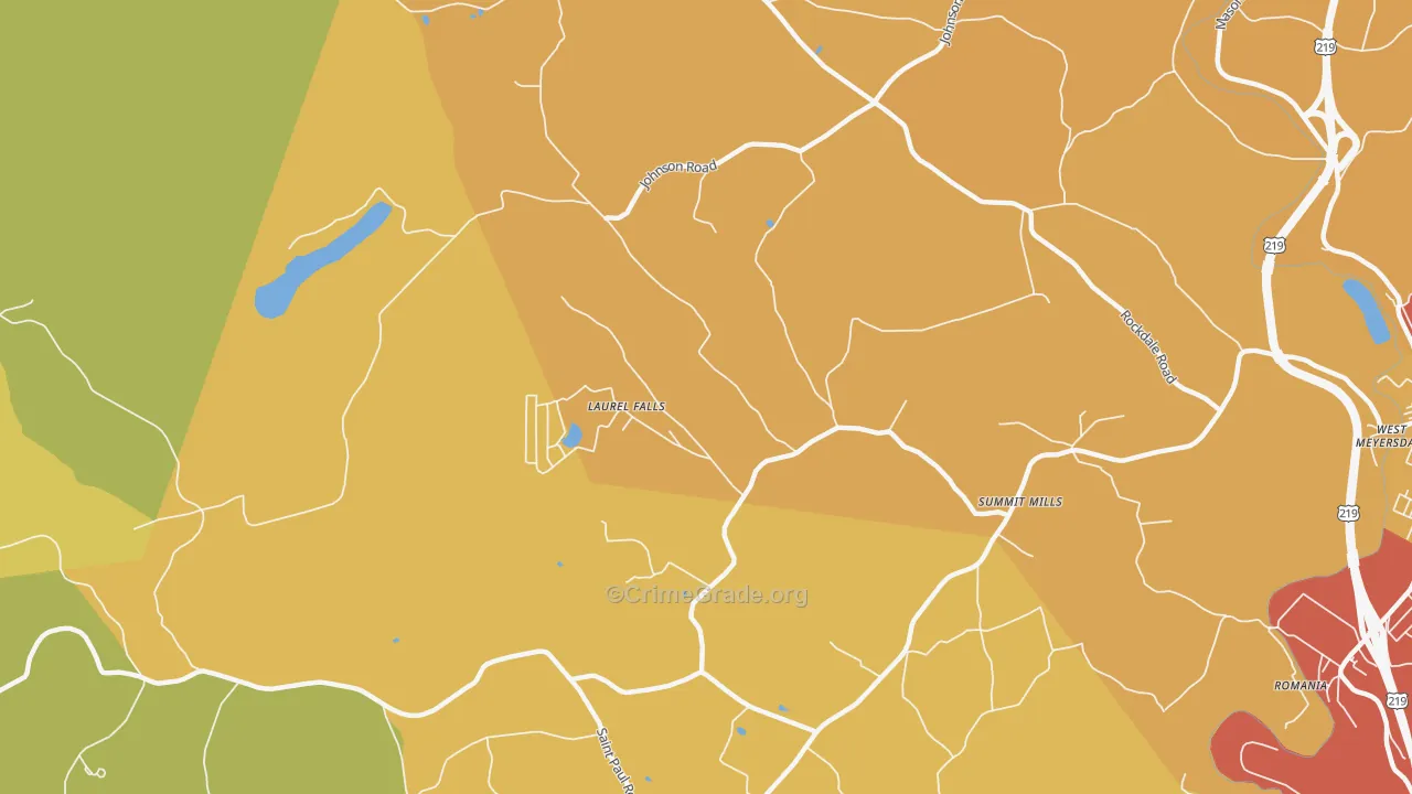 Summit Mills, PA Map of Vandalism Rates