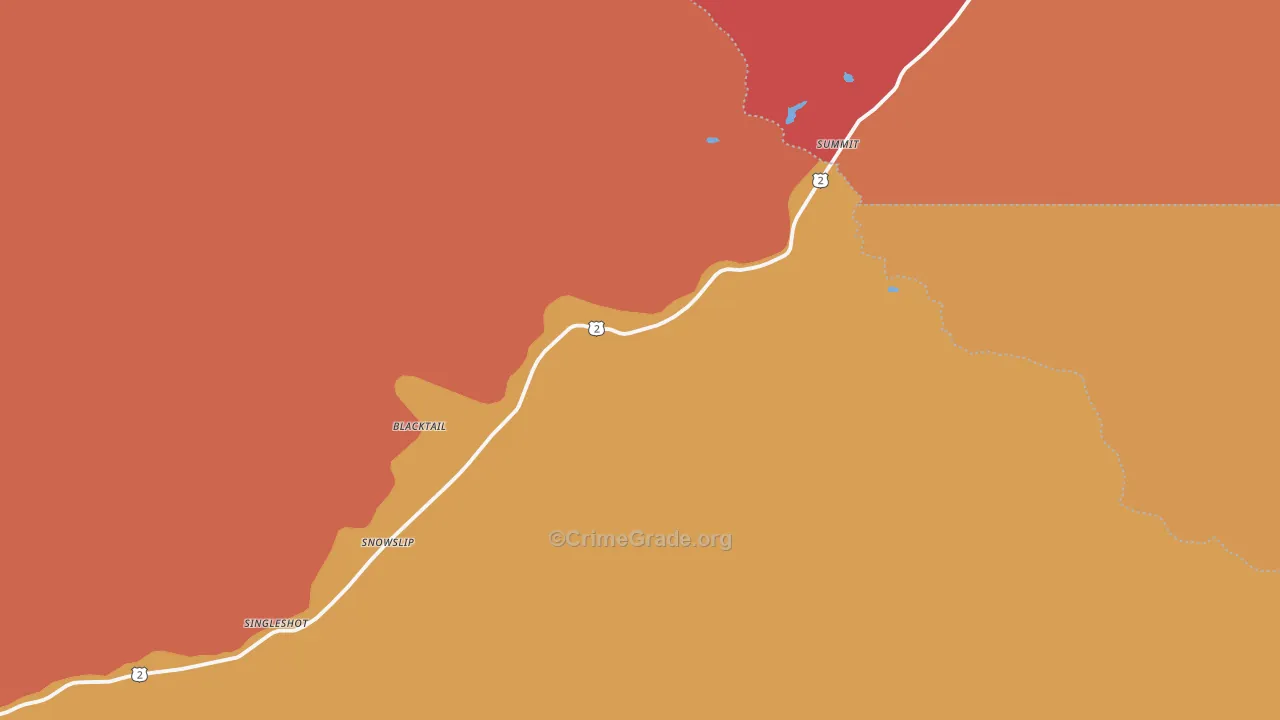 Summit, MT Map of Vandalism Rates