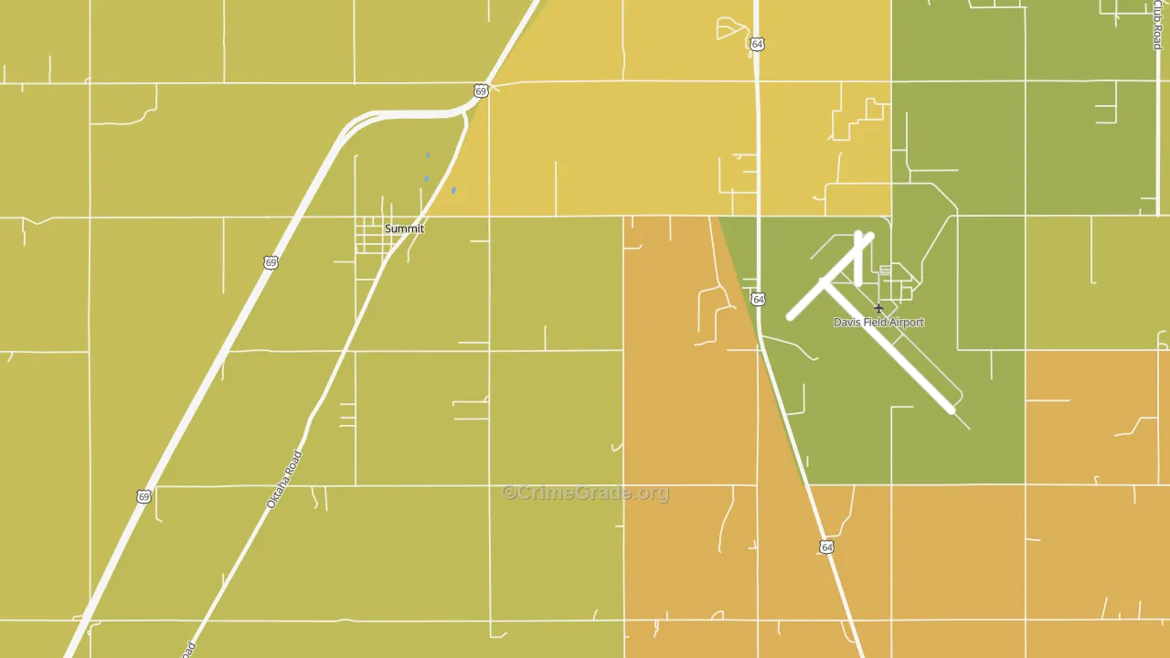 Summit, OK Map of Vandalism Rates