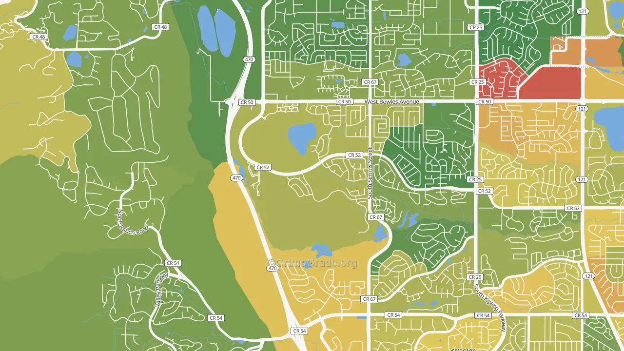 Summit Ridge at West Meadows, Dakota Ridge, CO Map of Vandalism Rates