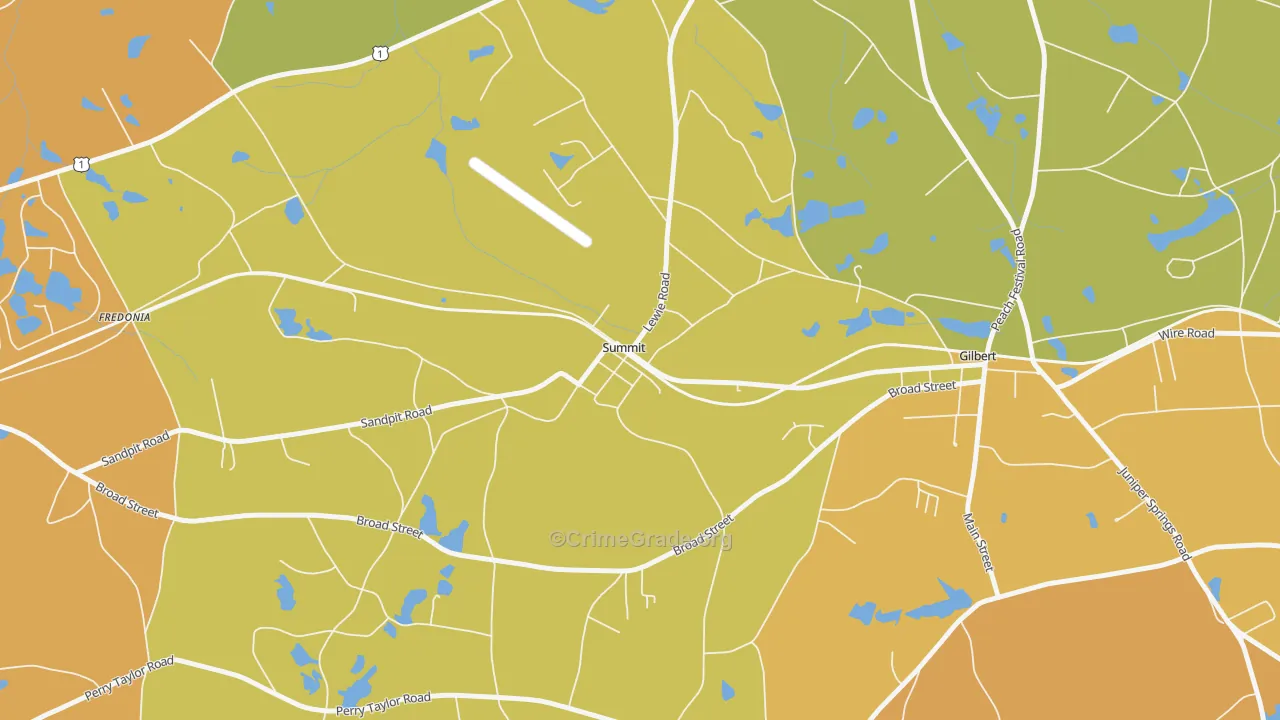 Summit, SC Map of Vandalism Rates