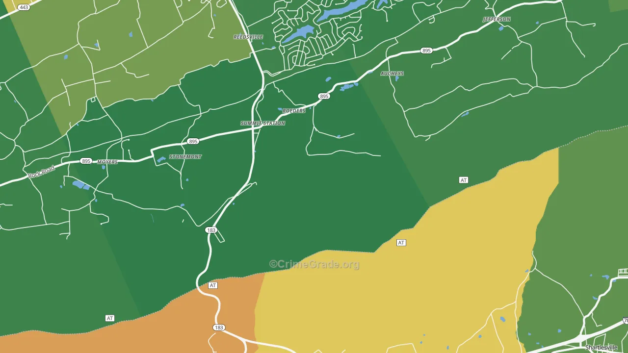 Summit Station, PA Map of Vandalism Rates