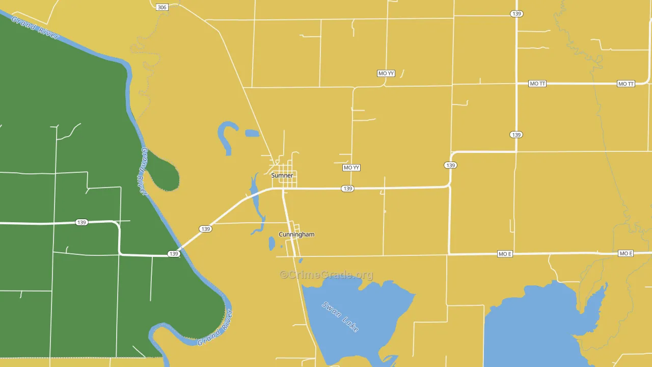Sumner, MO Map of Vandalism Rates