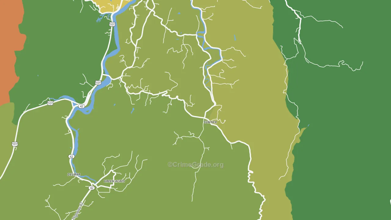 Sumner, OR Map of Vandalism Rates