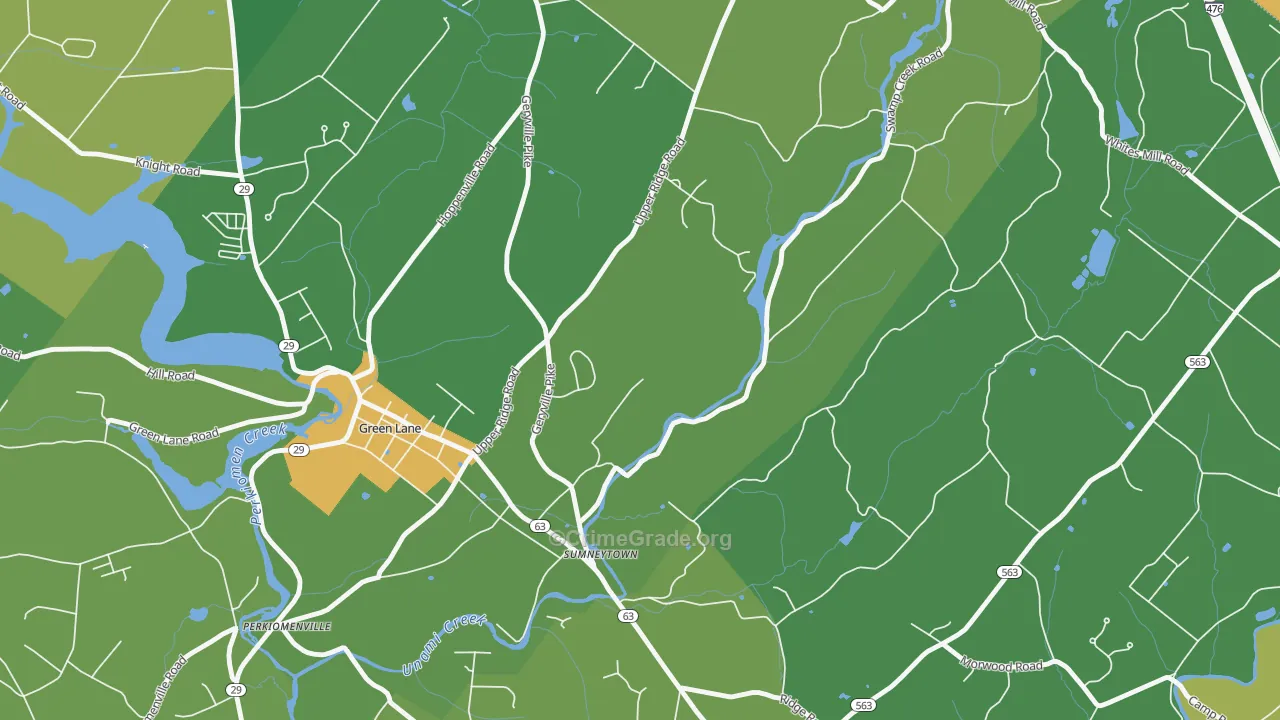 Sumneytown, PA Map of Vandalism Rates