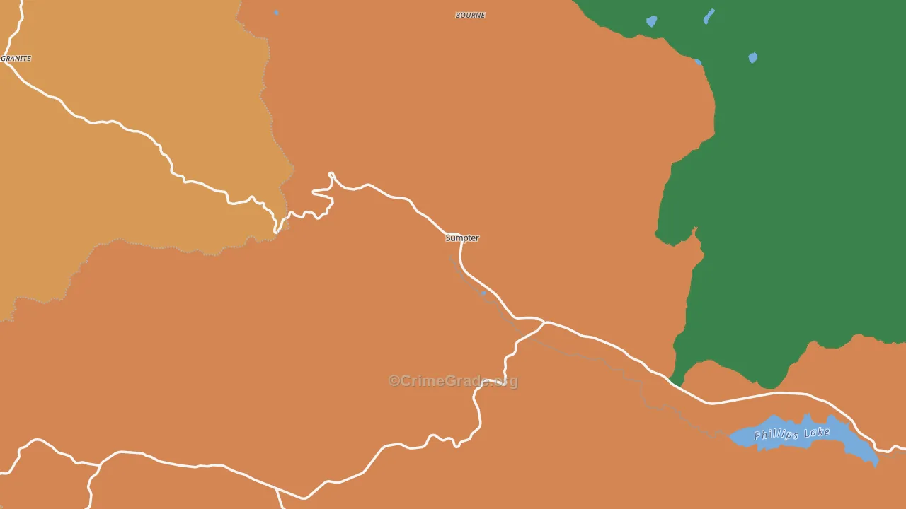 Sumpter, OR Map of Vandalism Rates
