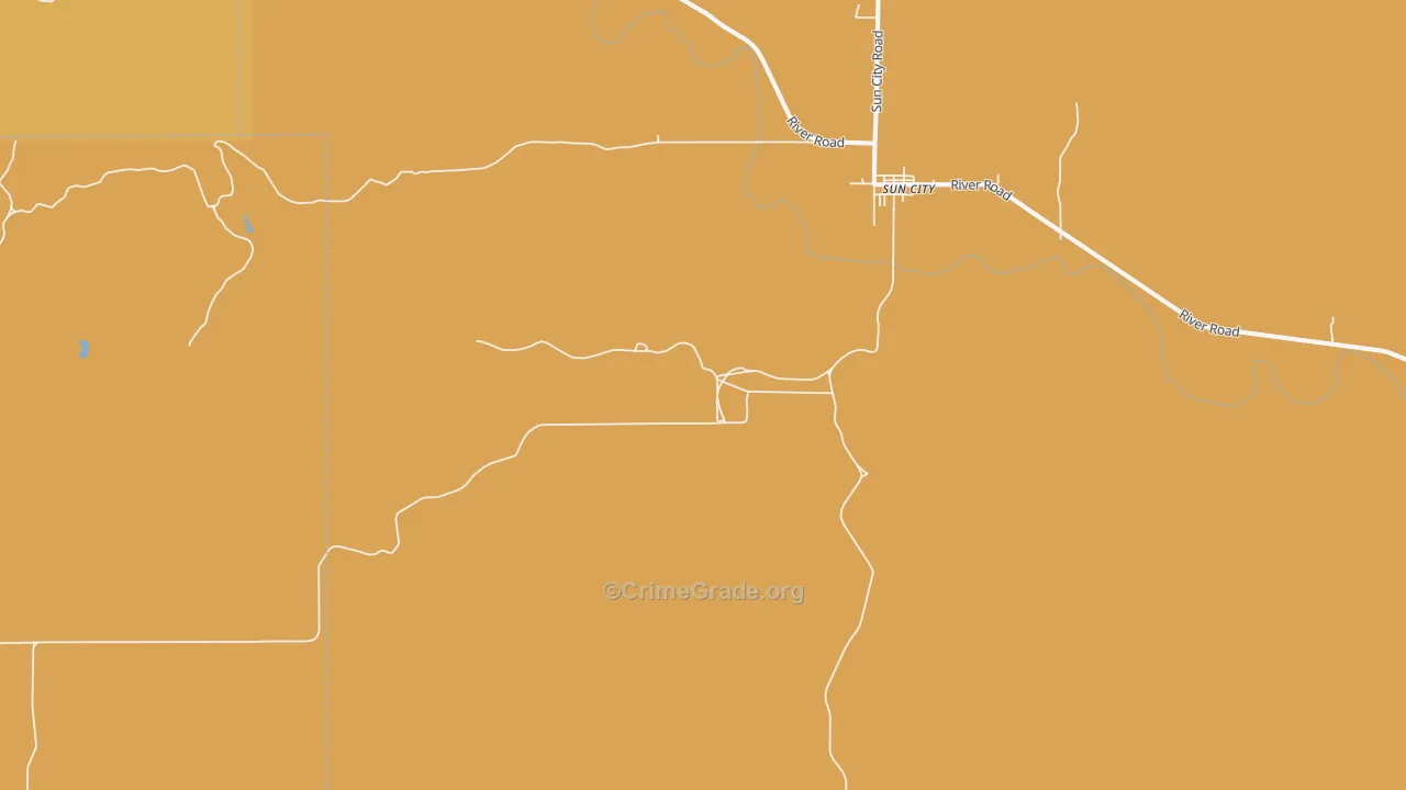 Sun City, KS Map of Vandalism Rates