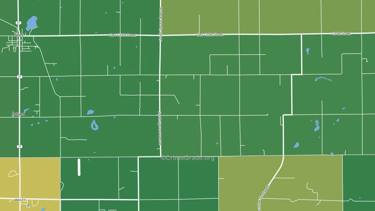 Sun, MI Map of Vandalism Rates