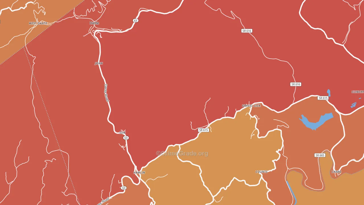 Sun, VA Map of Vandalism Rates