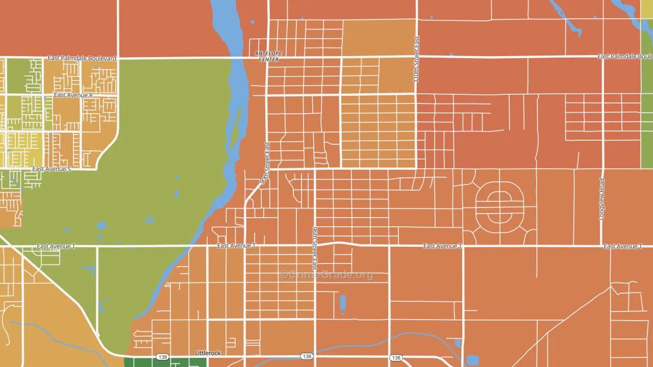 Sun Village, CA Map of Vandalism Rates