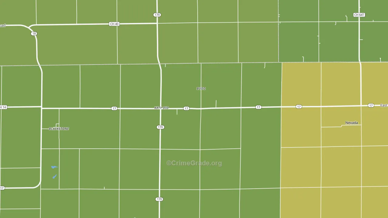 Sunbury, IL Map of Vandalism Rates