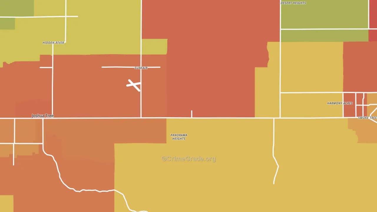 Sunfair, CA Map of Vandalism Rates
