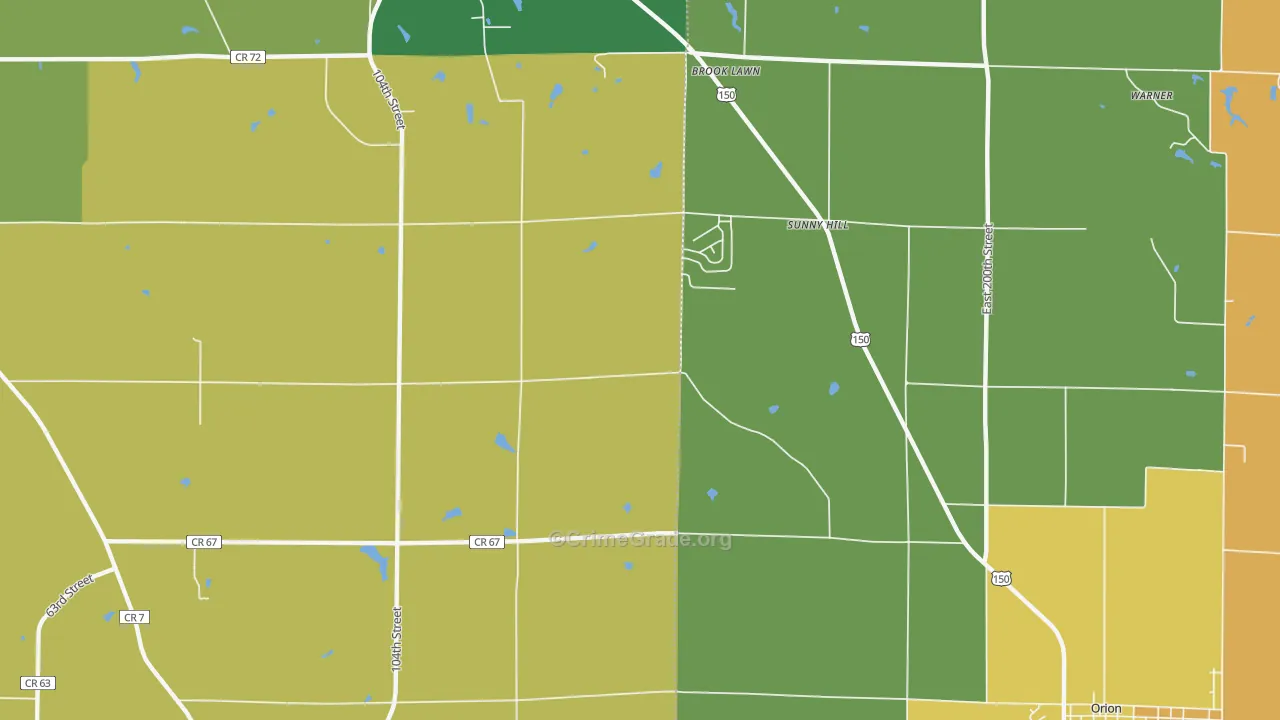 Sunny Hill Estates, IL Map of Vandalism Rates