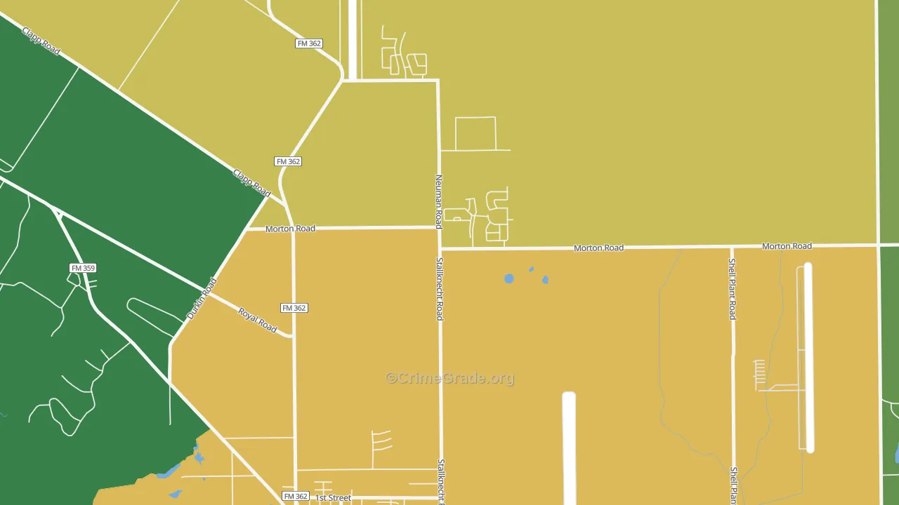 Sunny Side, TX Map of Vandalism Rates
