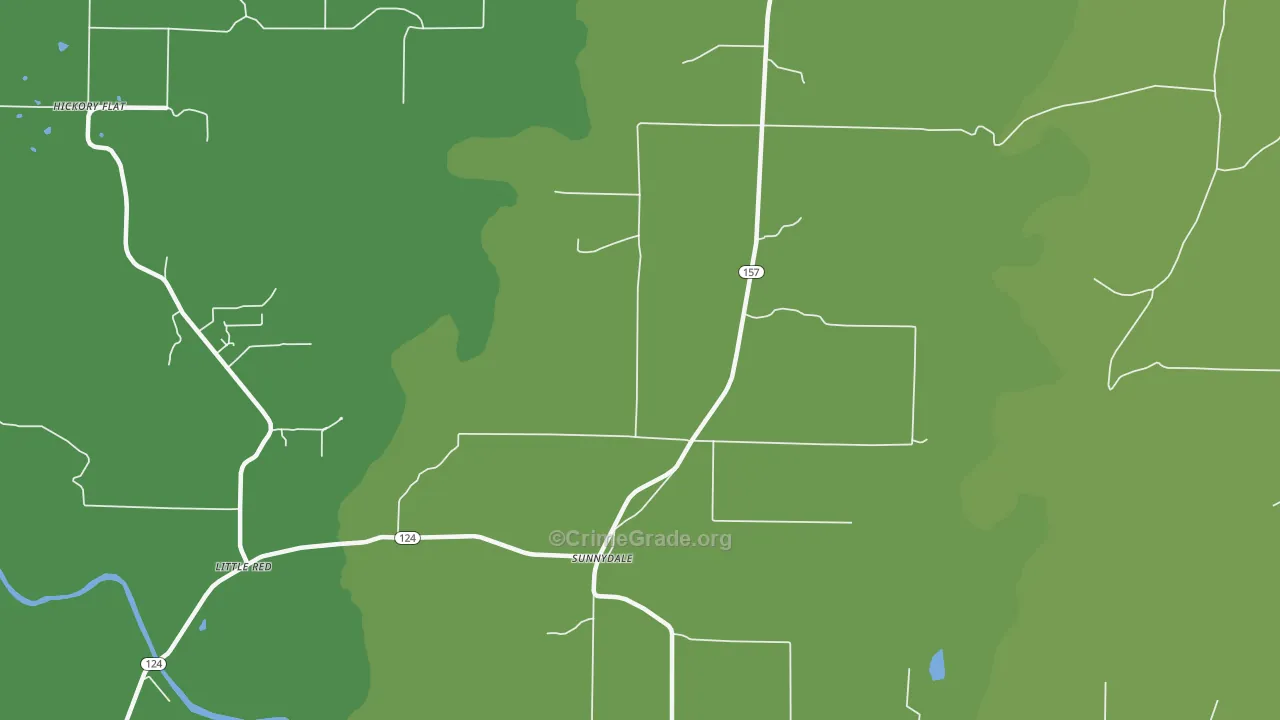 Sunnydale, AR Map of Vandalism Rates