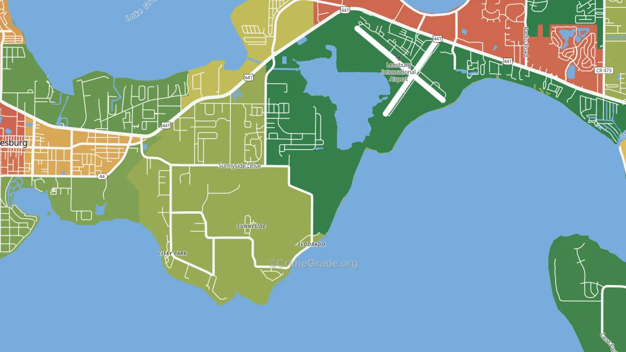 Sunnyside, FL Map of Vandalism Rates