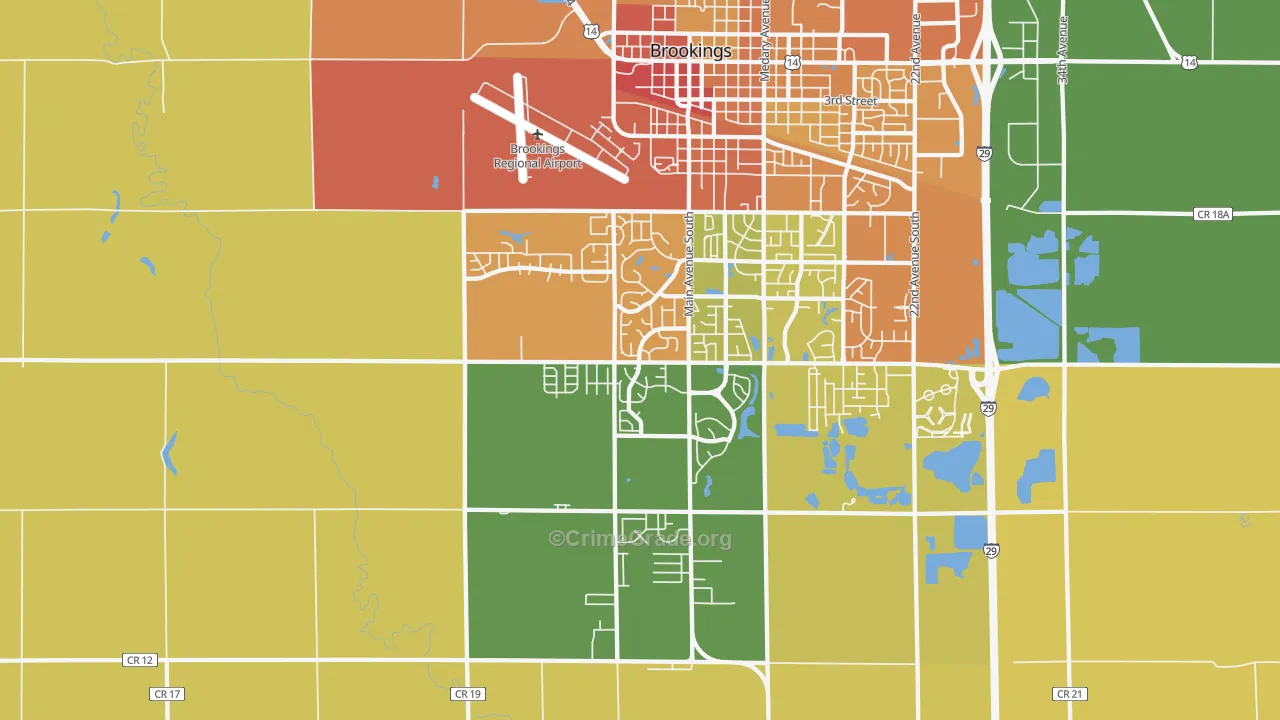 Sunnyview, SD Map of Vandalism Rates