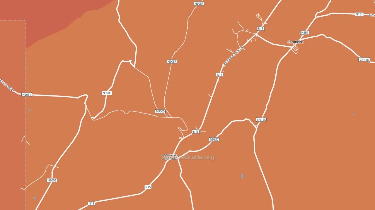 Sunrise Springs, AZ Map of Vandalism Rates