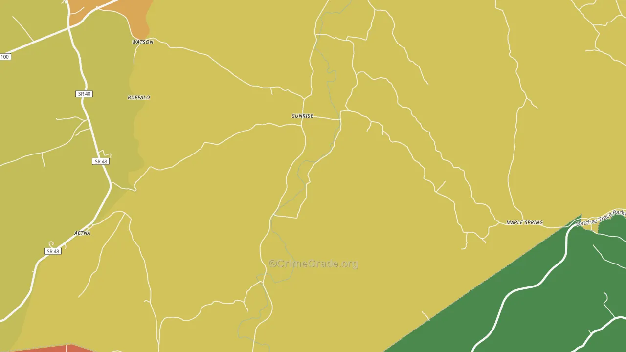 Sunrise, TN Map of Vandalism Rates