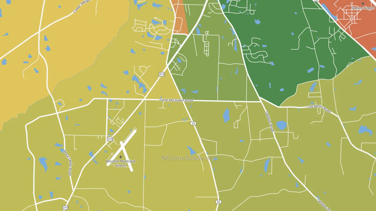 Sunset, GA Map of Vandalism Rates