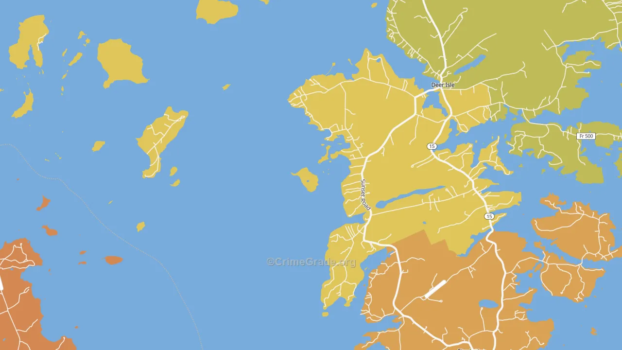Sunset, ME Map of Vandalism Rates