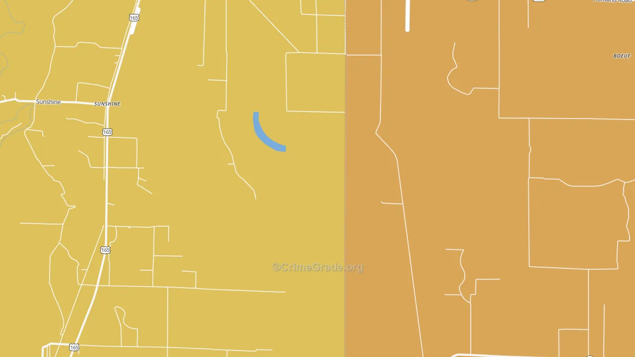 Sunshine, AR Map of Vandalism Rates