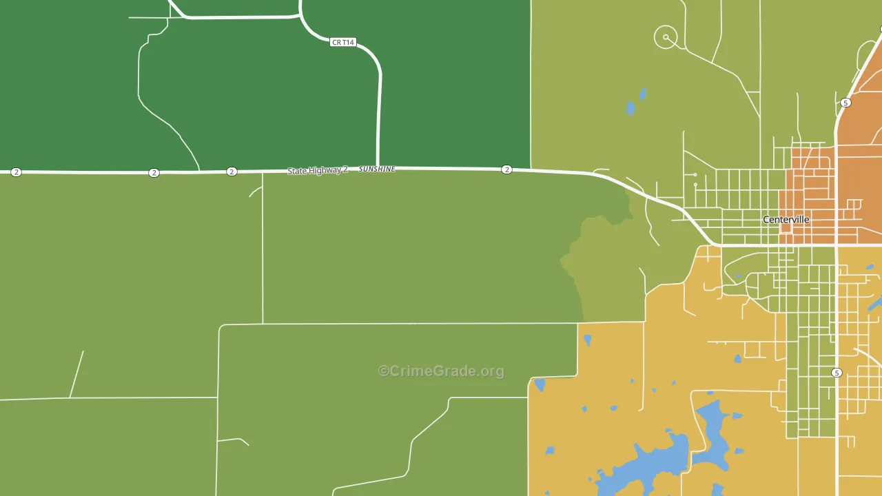 Sunshine, IA Map of Vandalism Rates