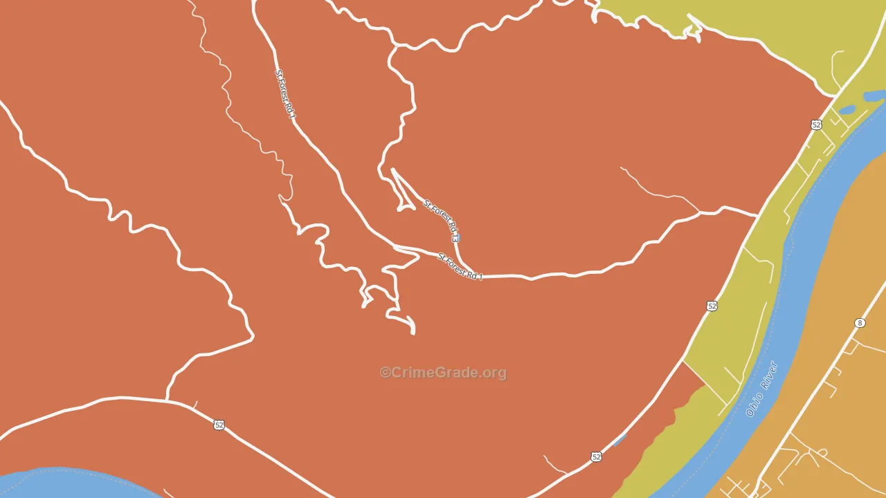 Sunshine, OH Map of Vandalism Rates