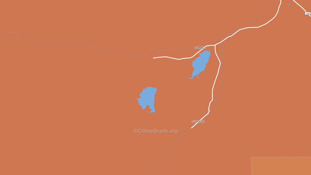 Sunshine, WY Map of Vandalism Rates