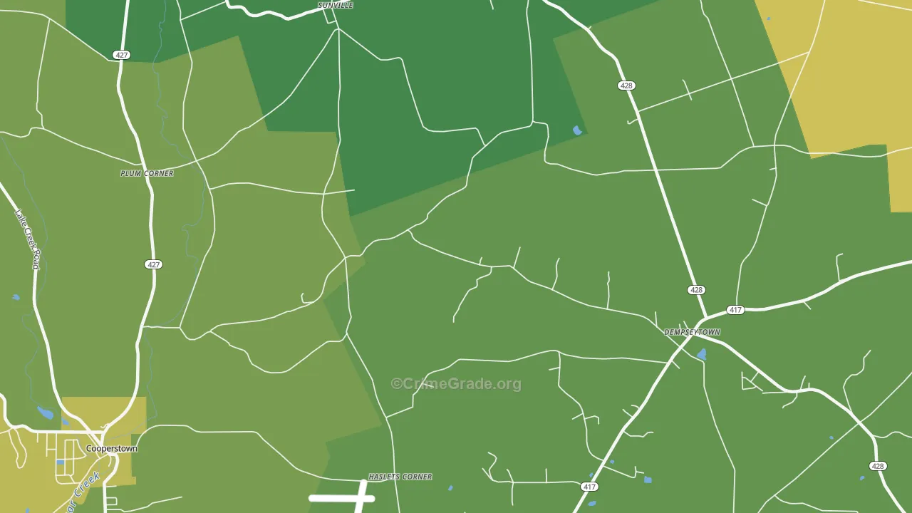Sunville, PA Map of Vandalism Rates