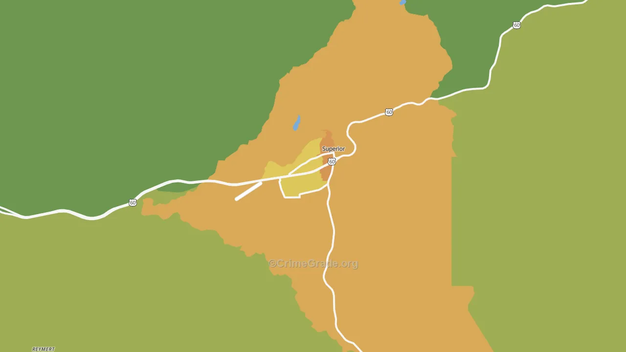 Superior, AZ Map of Vandalism Rates