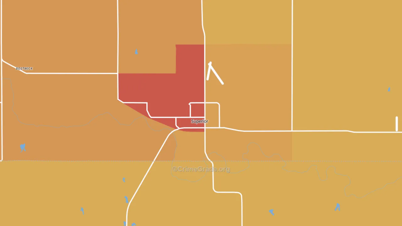 Superior, NE Map of Vandalism Rates