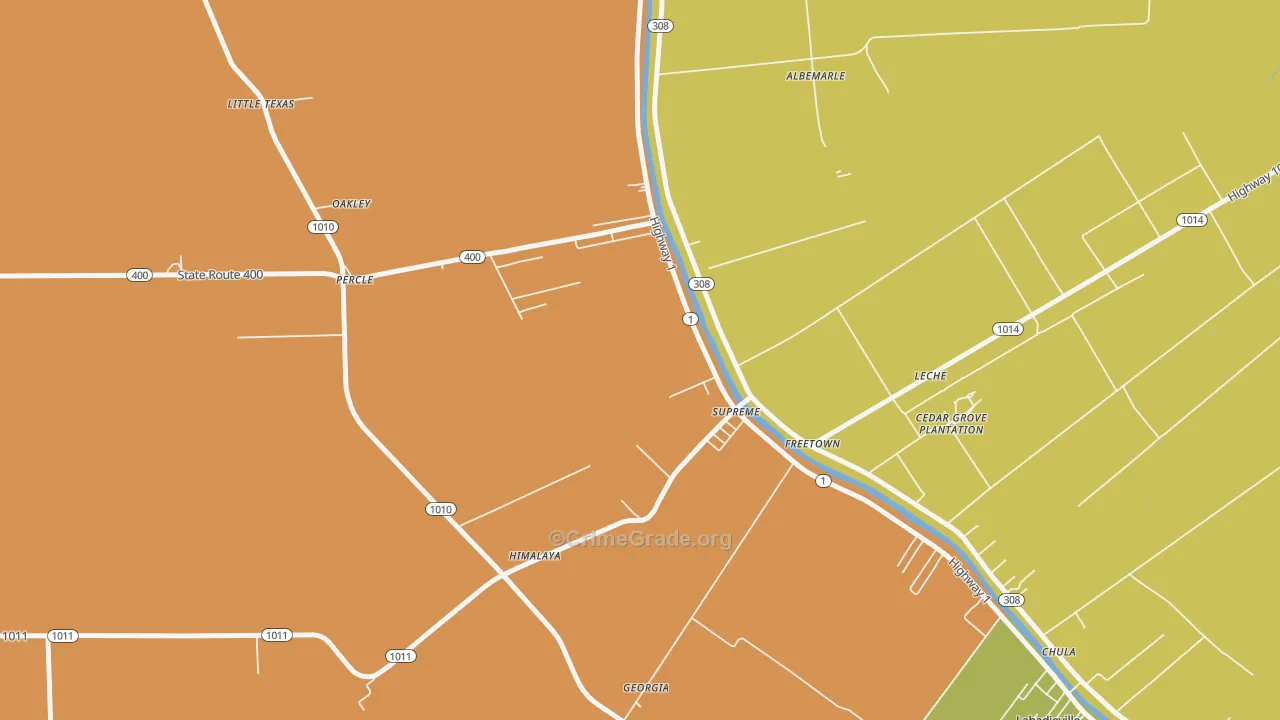 Supreme, LA Map of Vandalism Rates