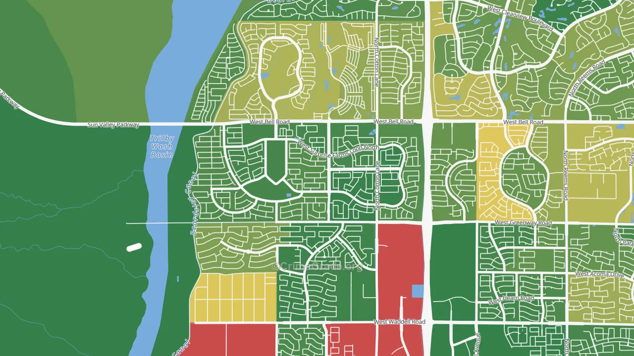 Surprise Farms, Surprise, AZ Map of Vandalism Rates