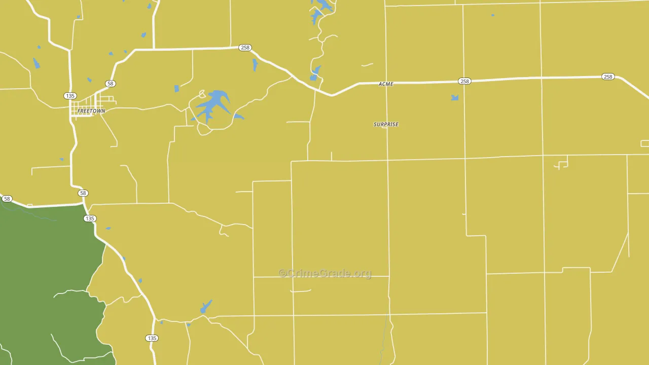 Surprise, IN Map of Vandalism Rates