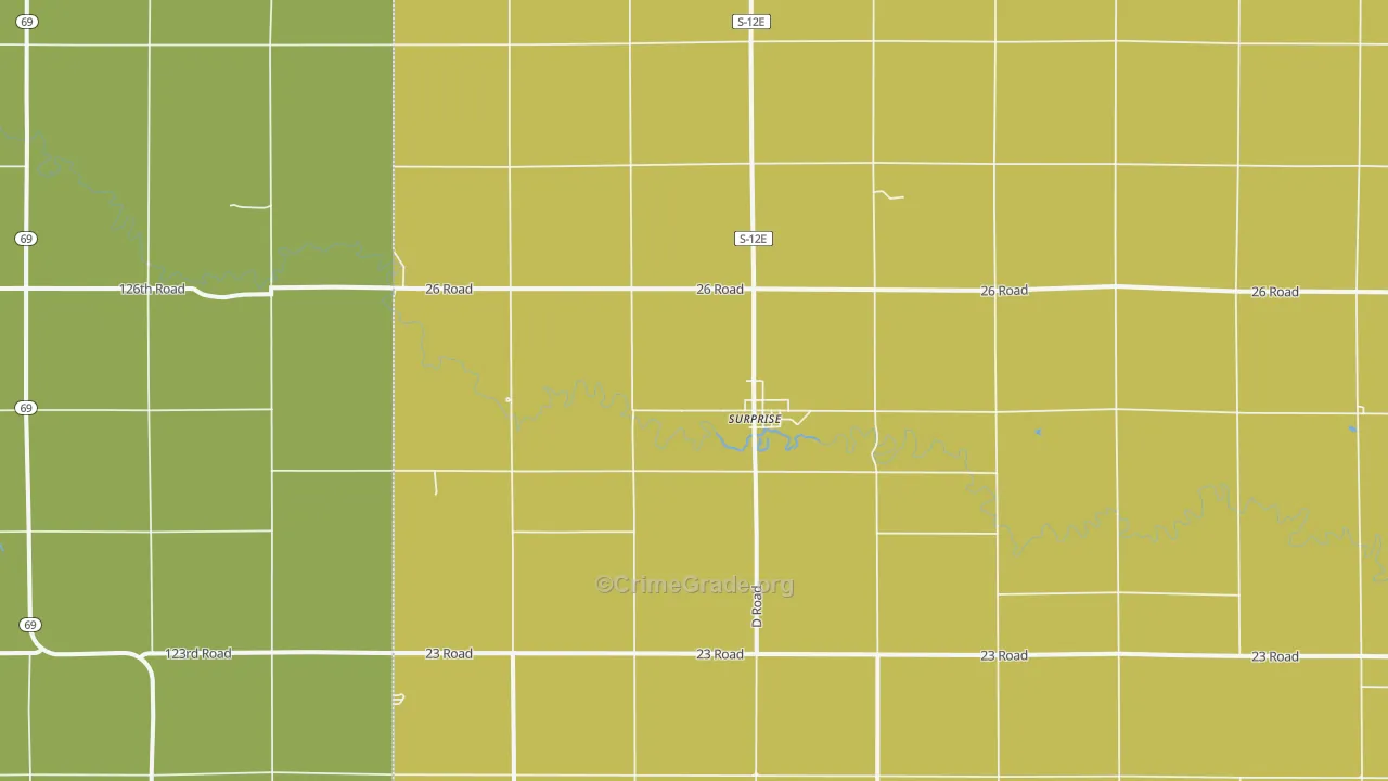 Surprise, NE Map of Vandalism Rates