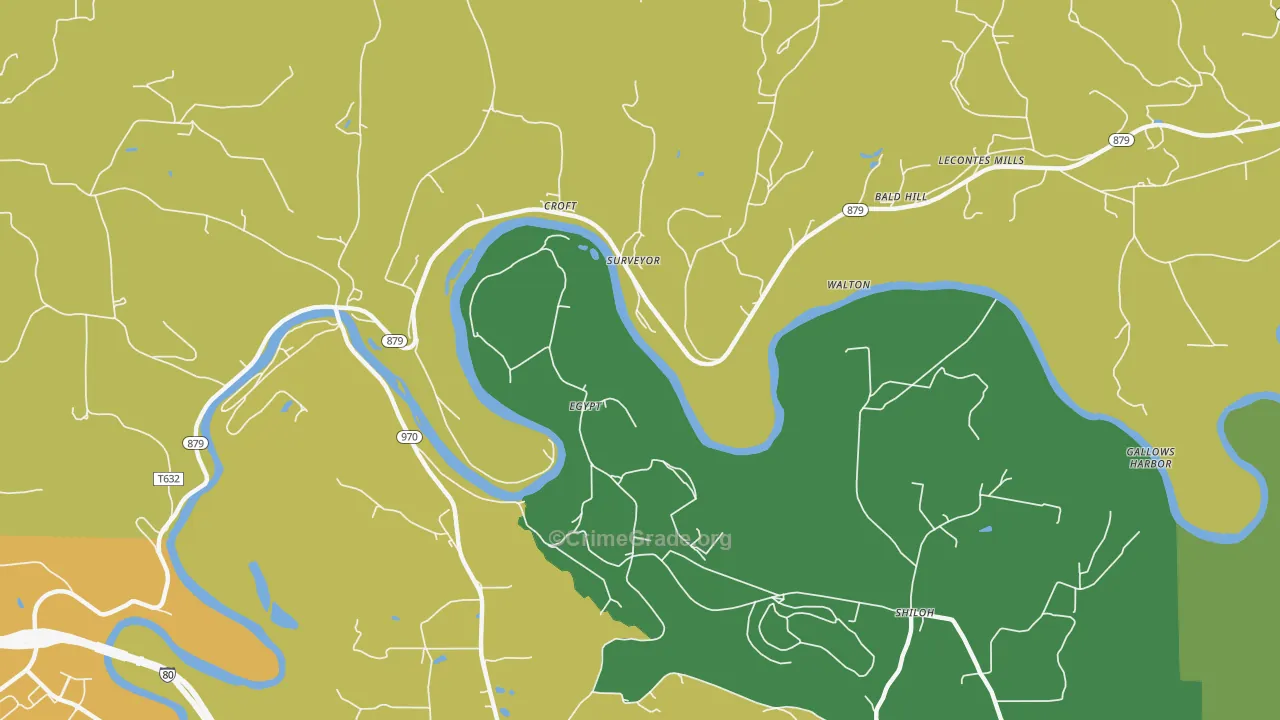 Surveyor, PA Map of Vandalism Rates