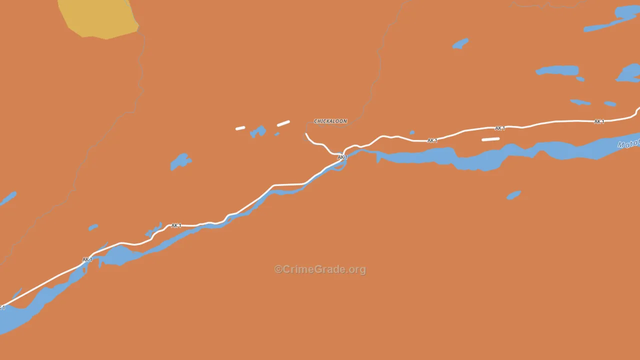 Sutton, AK Map of Vandalism Rates