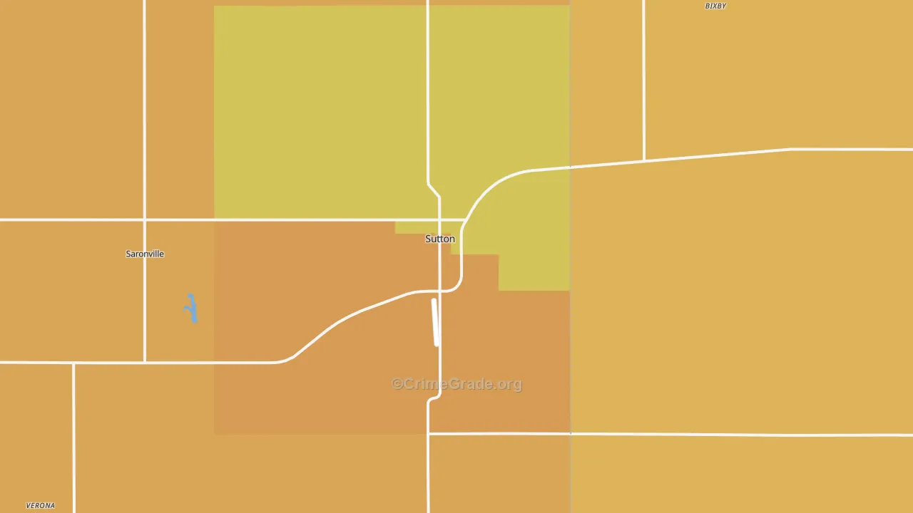 Sutton, NE Map of Vandalism Rates
