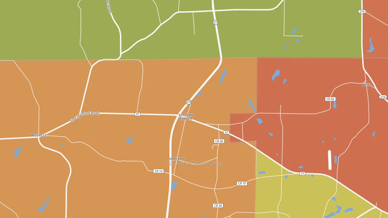 Suttons Corner, GA Map of Vandalism Rates