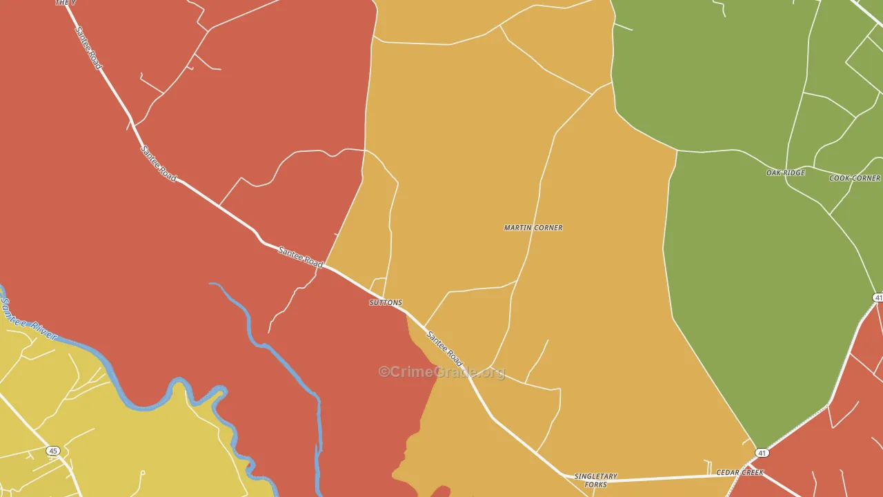 Suttons, SC Map of Vandalism Rates