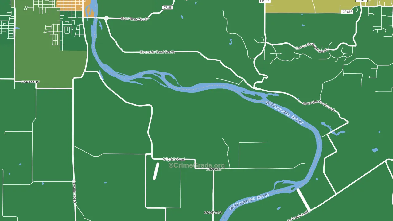 Suver, OR Map of Vandalism Rates